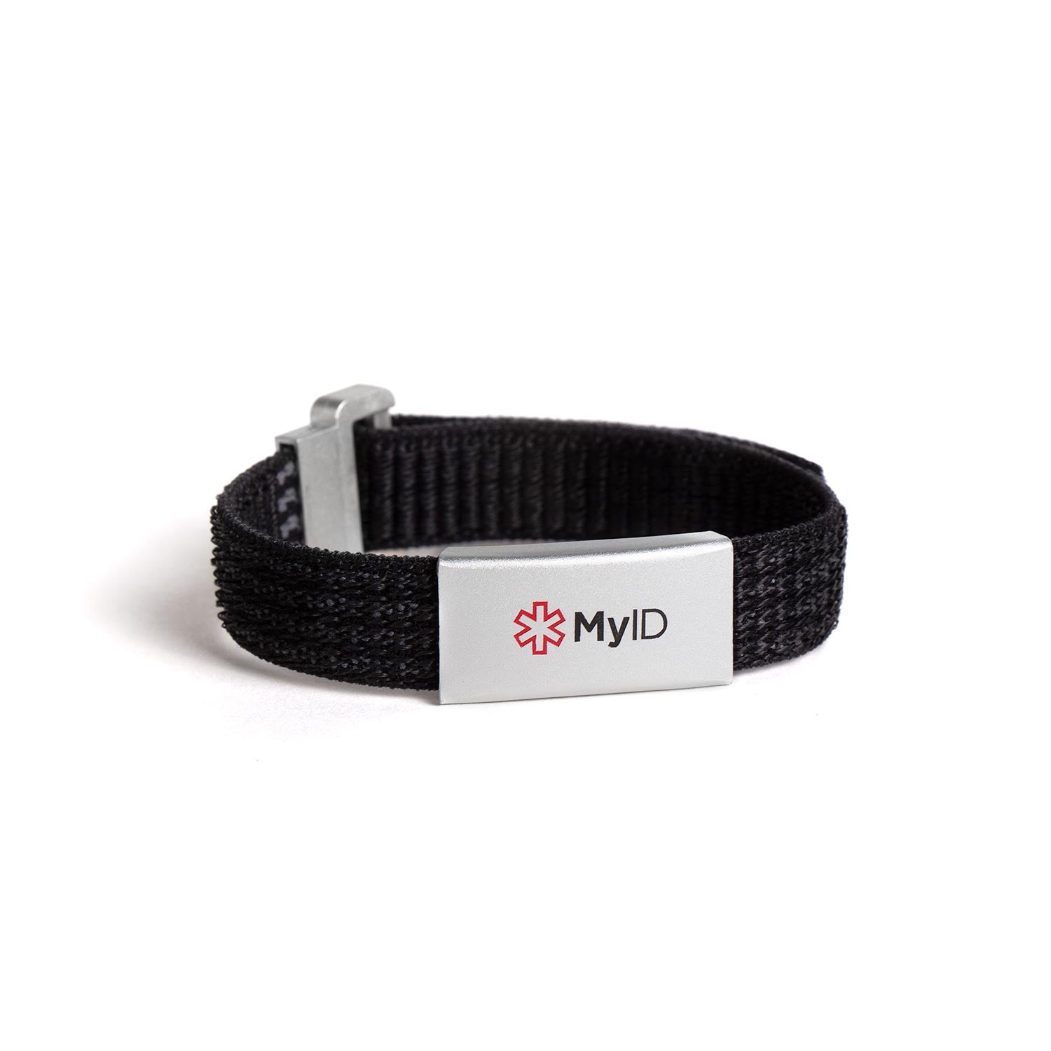 MyID Flex Nylon Medical ID Bracelet Black