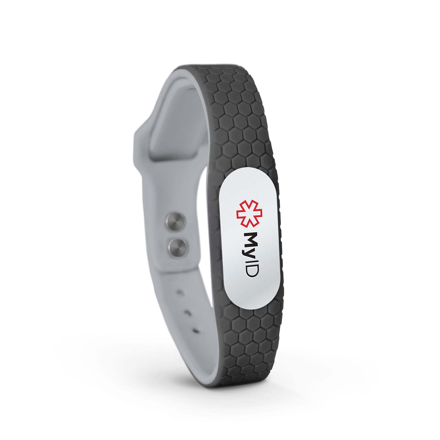 MyID Hive Medical ID Bracelet Gray