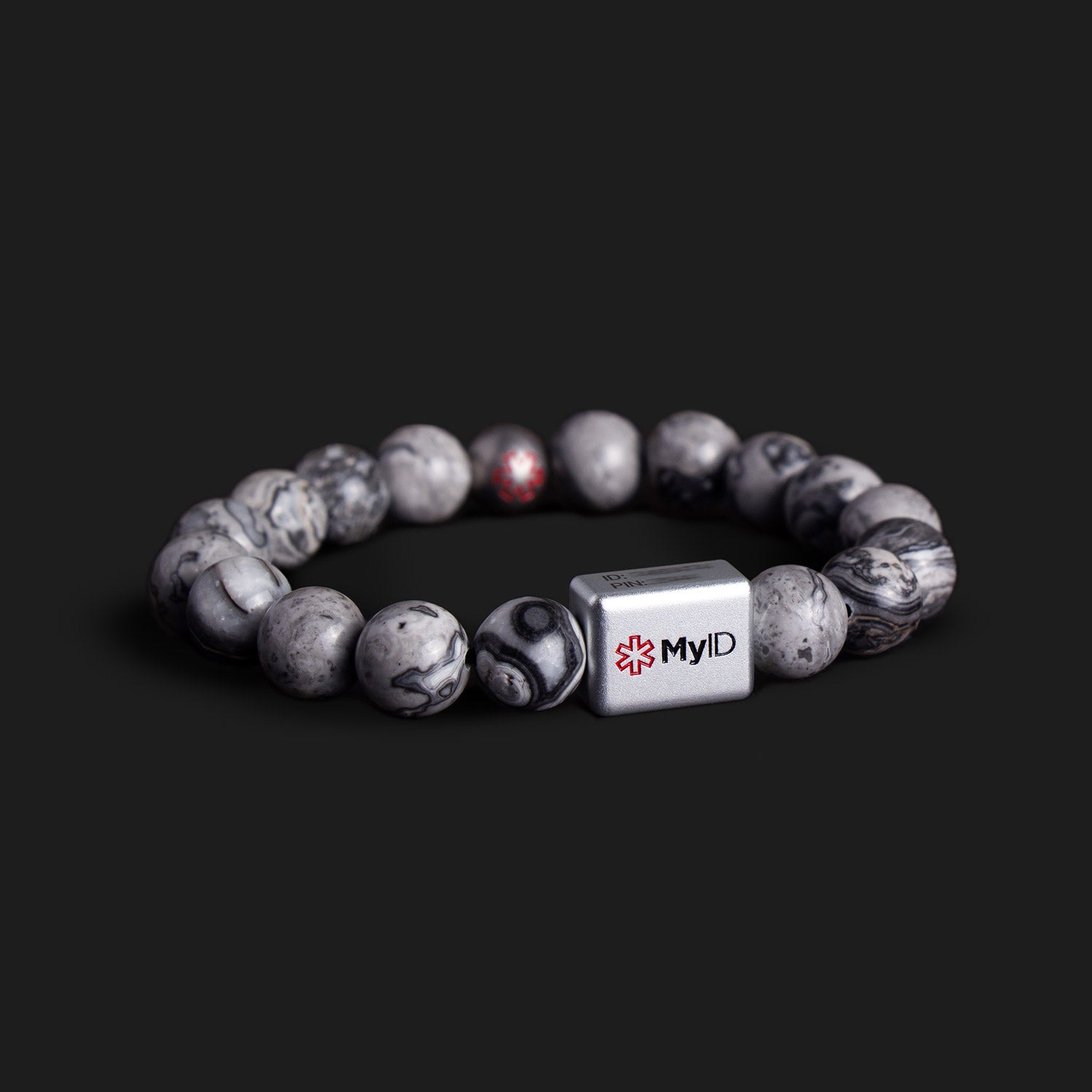 Silver Agate Medical ID Bracelet
