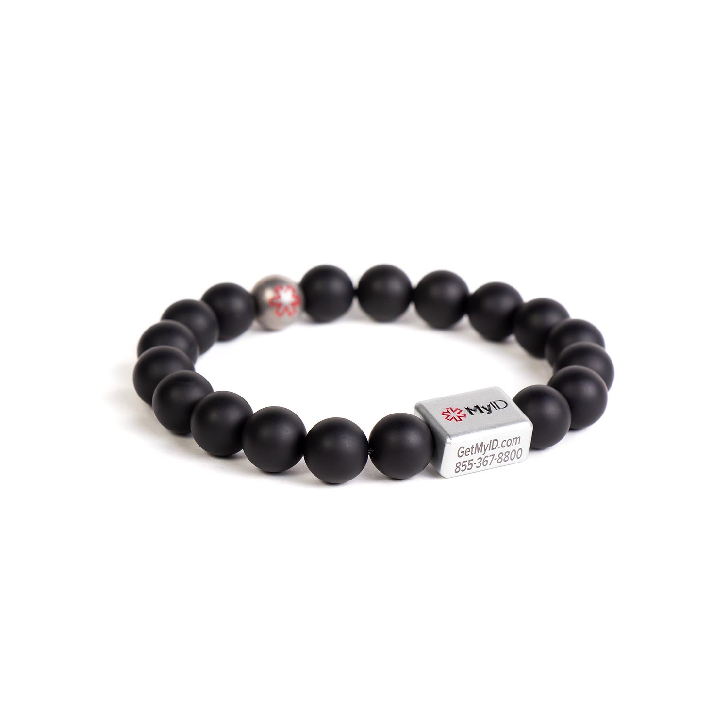 Black Agate Medical ID Bracelet - MyID Shop