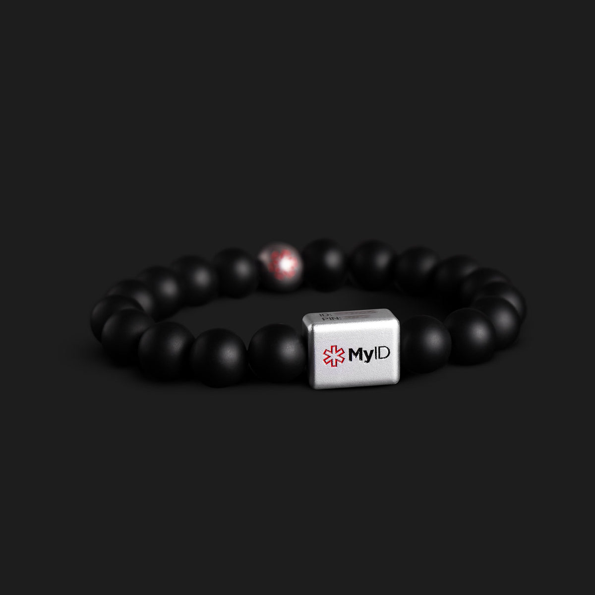 Black Agate Medical ID Bracelet