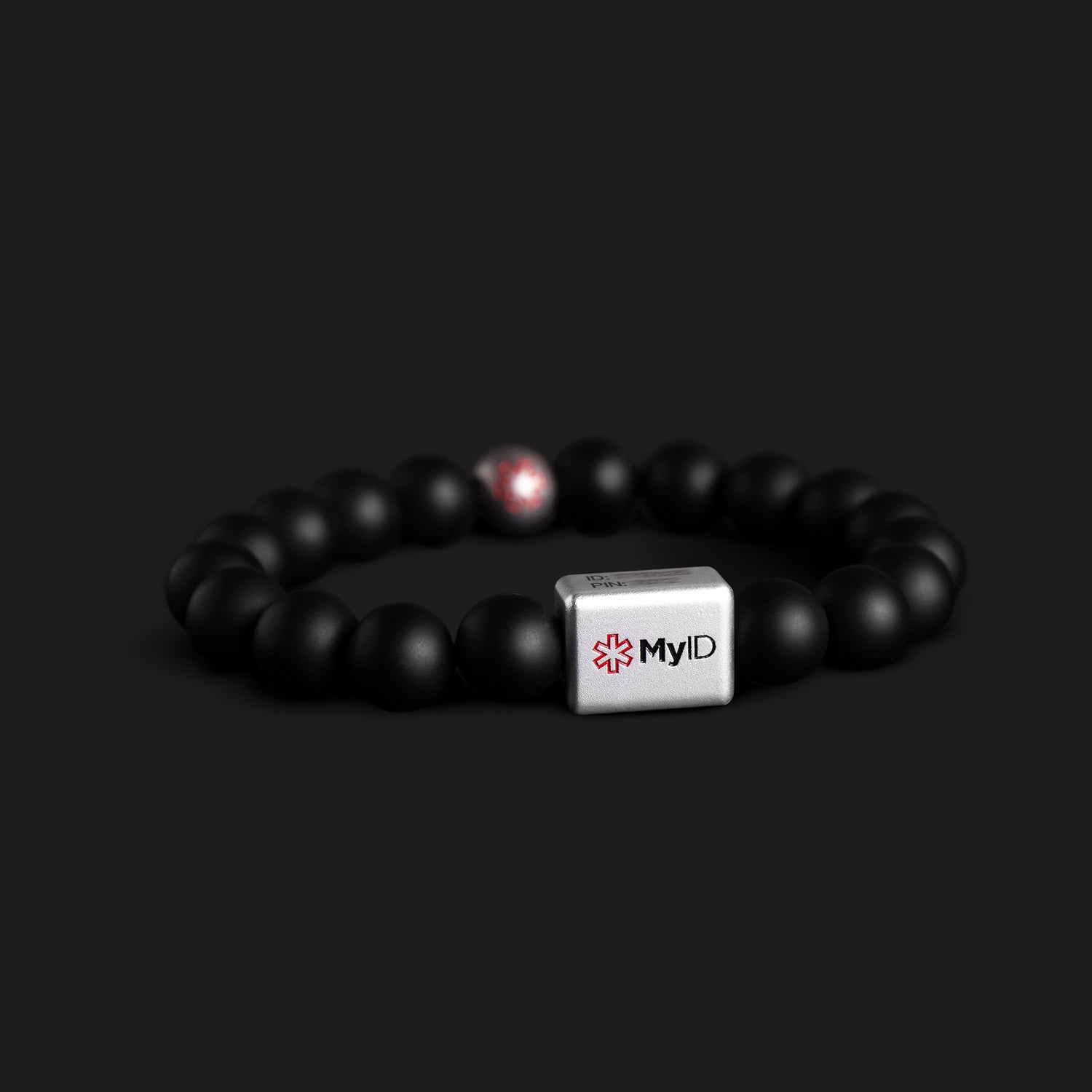 Black Agate Medical ID Bracelet