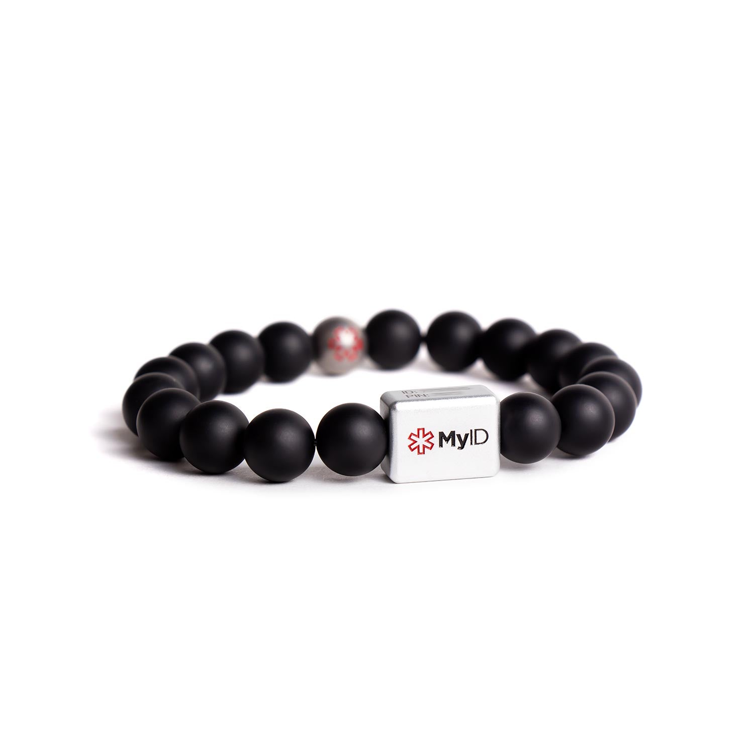Black Agate Medical ID Bracelet MyID Shop