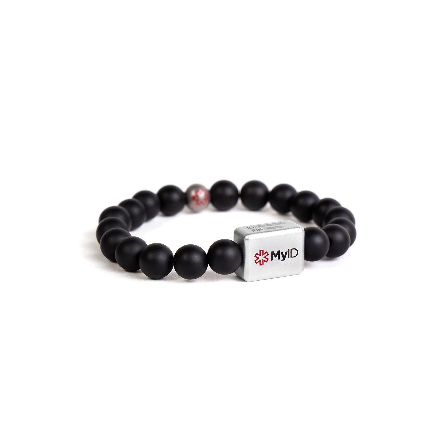 Black Agate Medical ID Bracelet