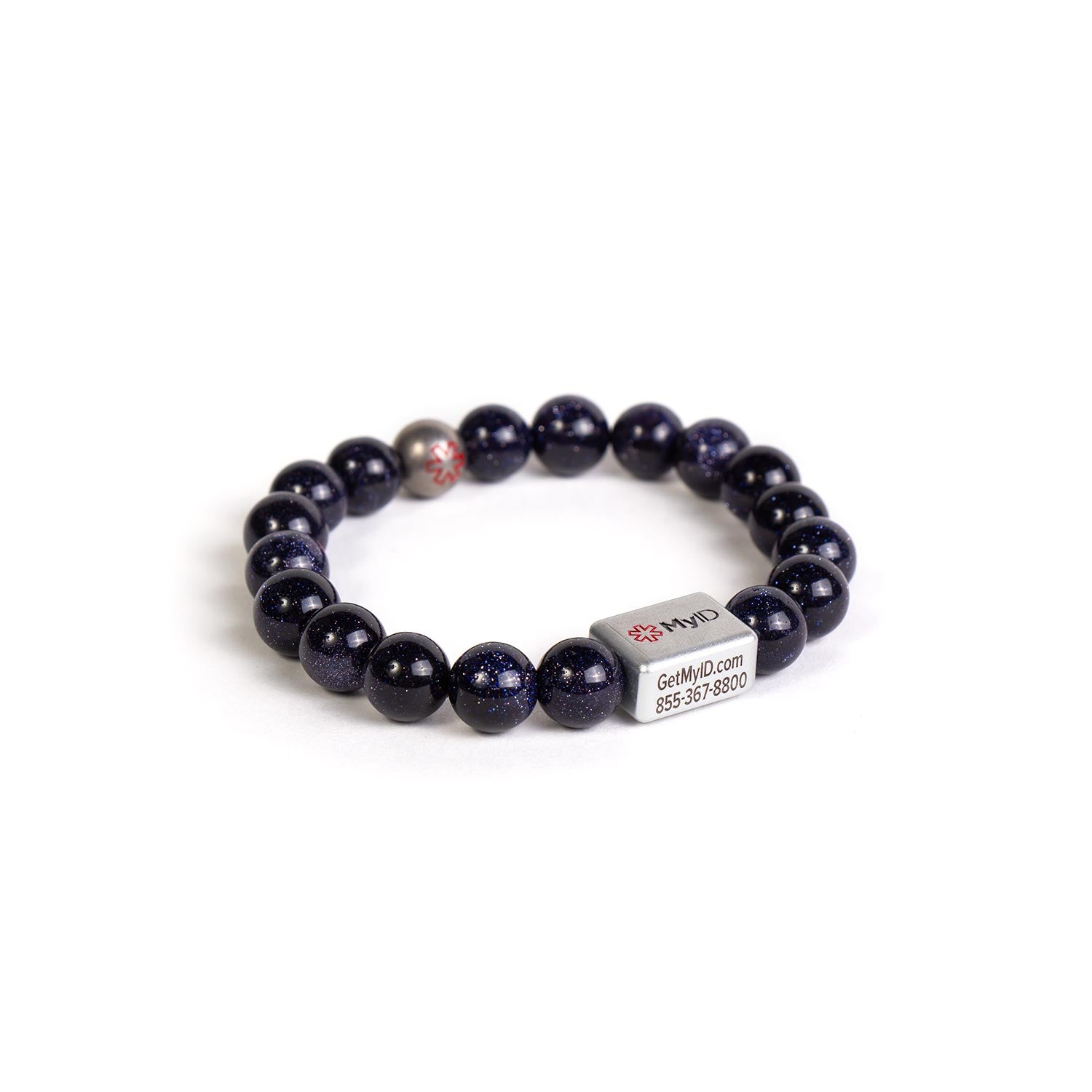 Blue Goldstone Medical ID Bracelet