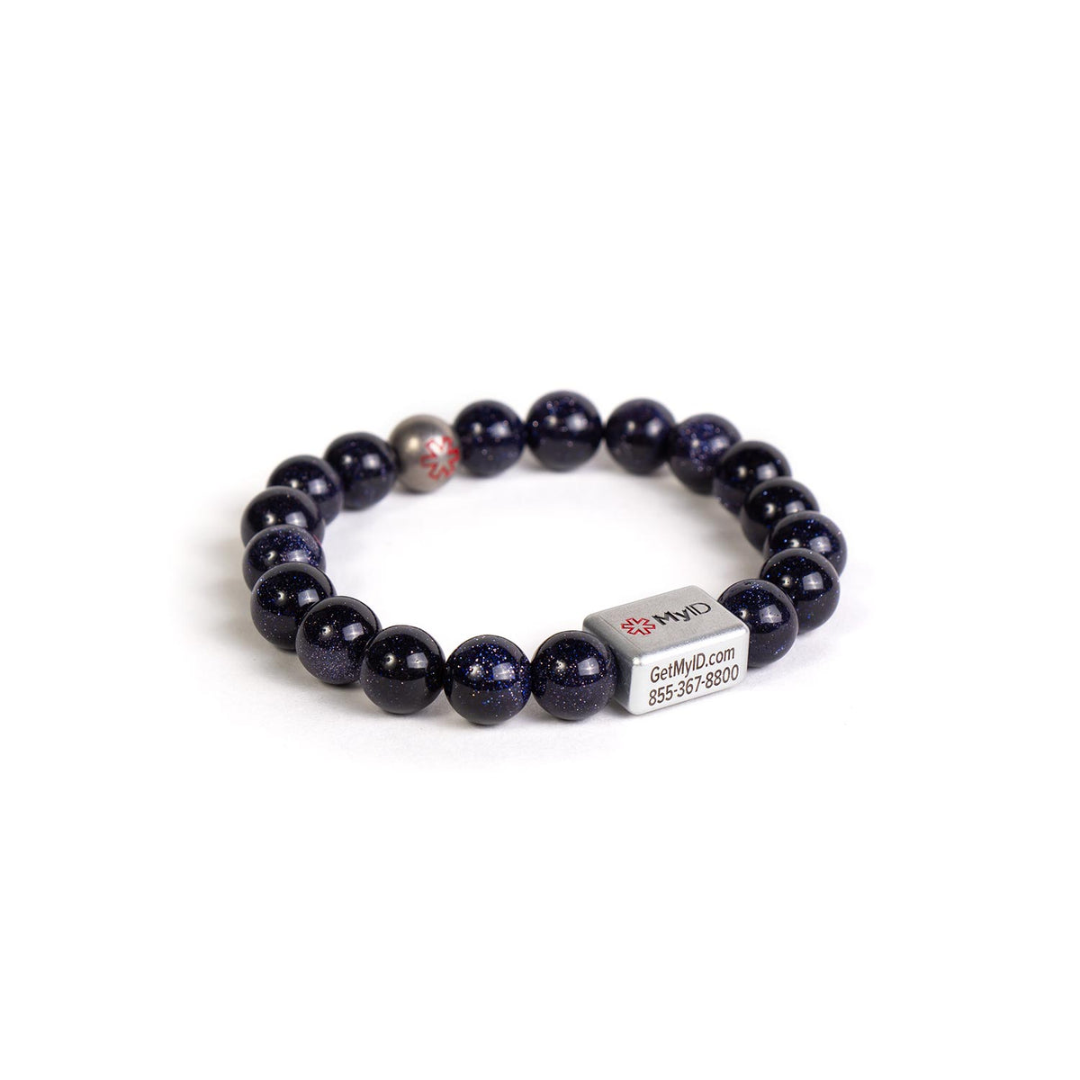 Blue Goldstone Medical ID Bracelet