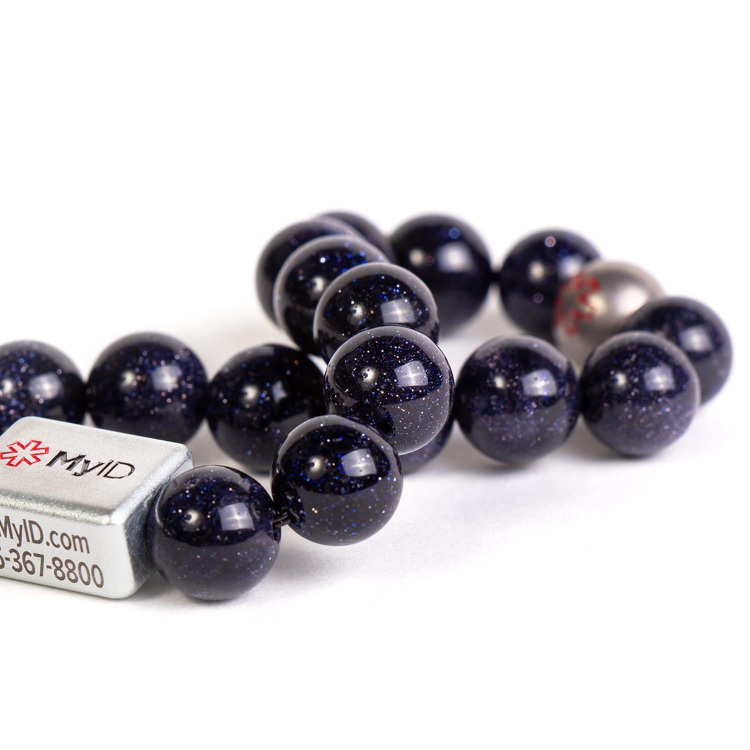 Blue Goldstone Medical ID Bracelet