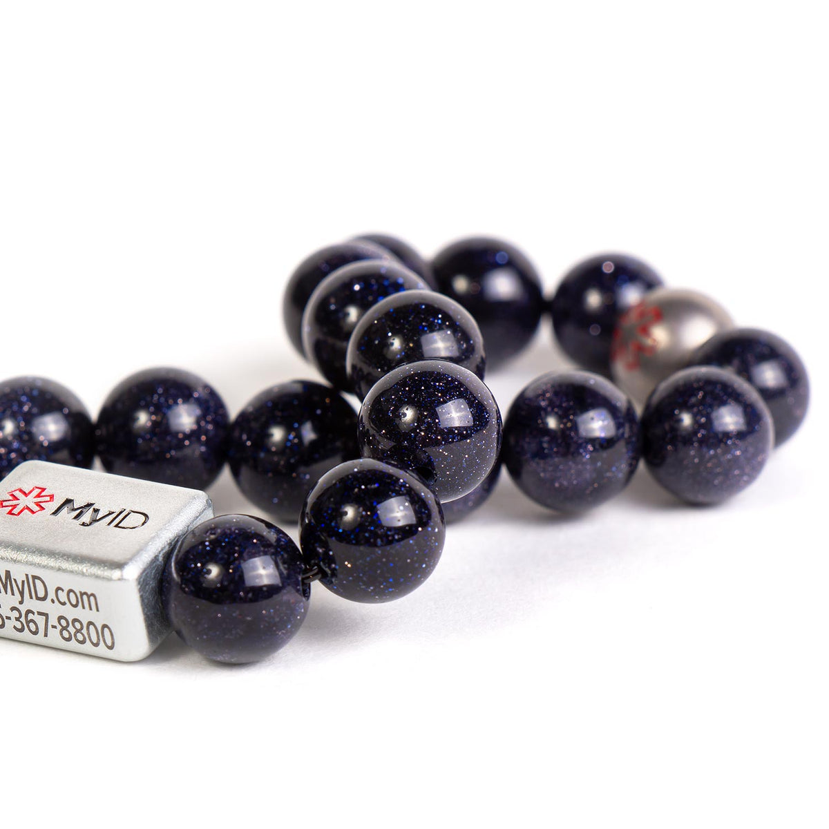 Blue Goldstone Medical ID Bracelet