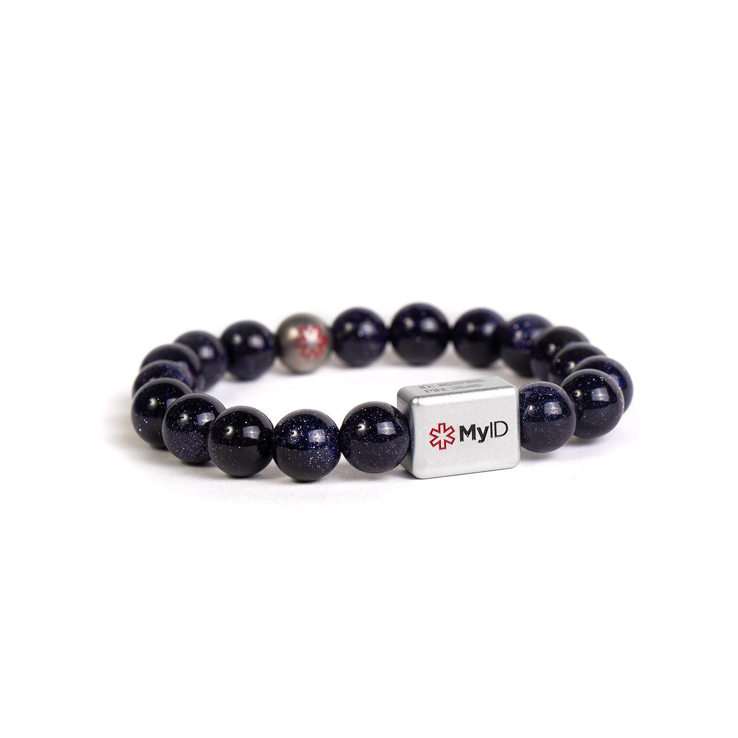 Blue Goldstone Medical ID Bracelet