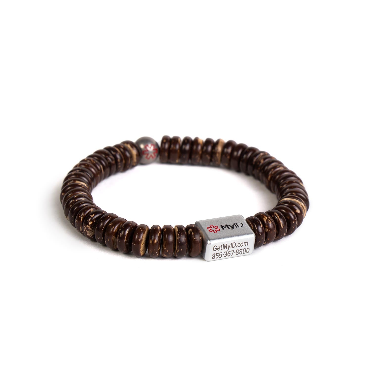 Coconut Shell Medical ID Bracelet