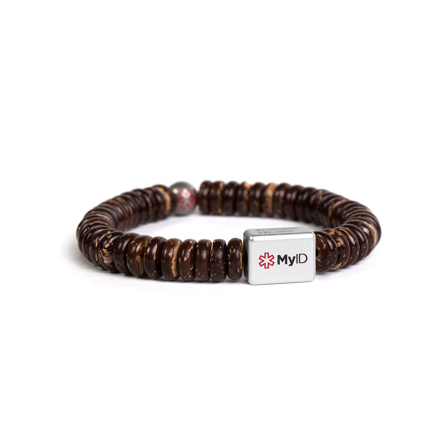 Coconut Shell Medical ID Bracelet