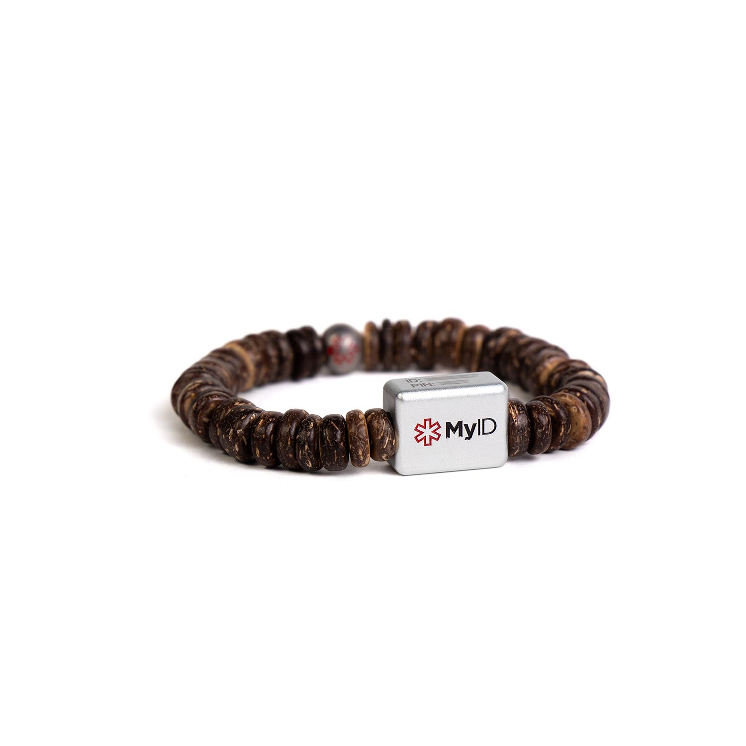 Coconut Shell Medical ID Bracelet