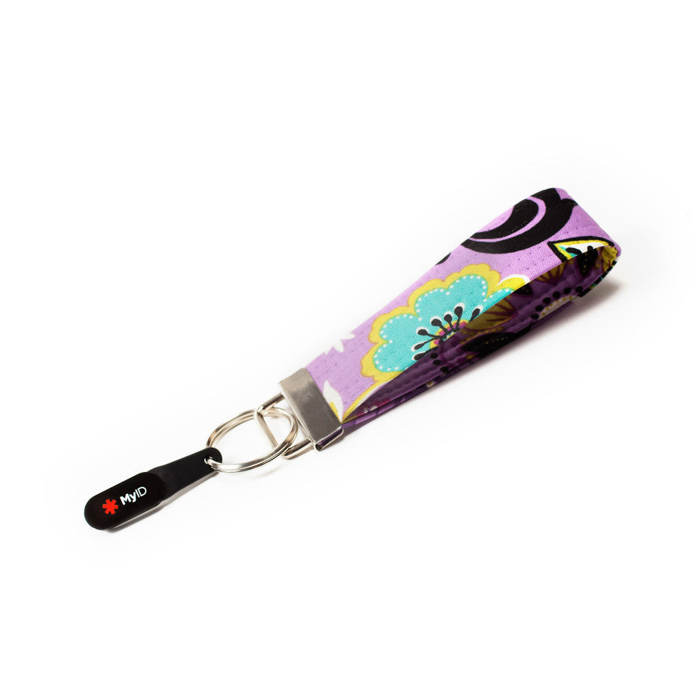 Fabric Wristlet Medical ID Keychain Variety - MyID