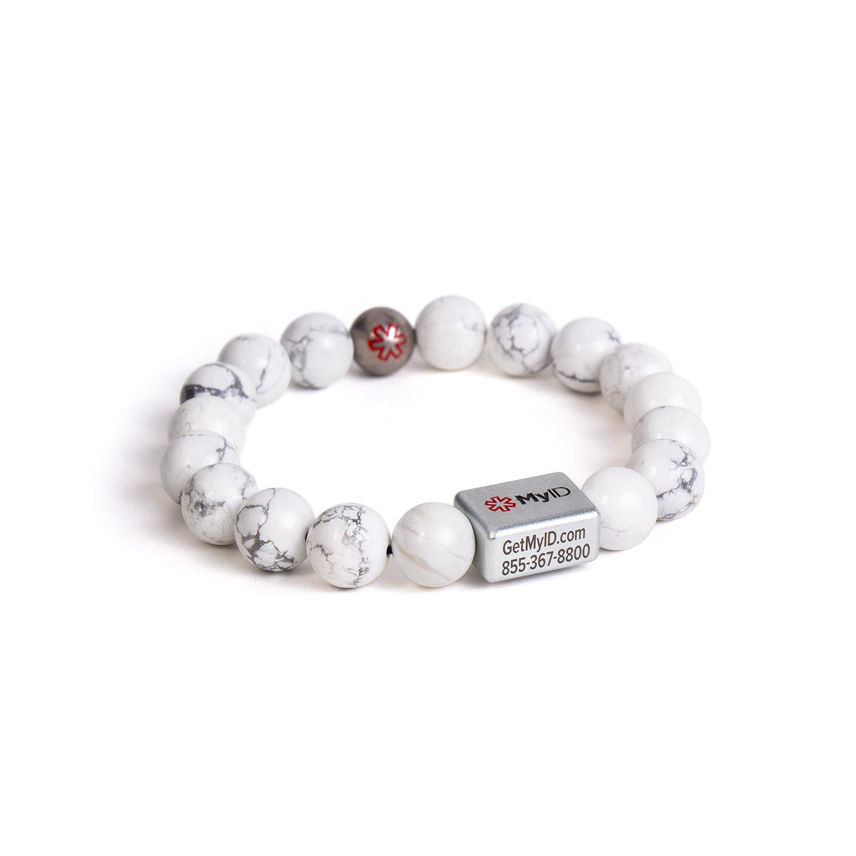 Howlite Medical ID Bracelet