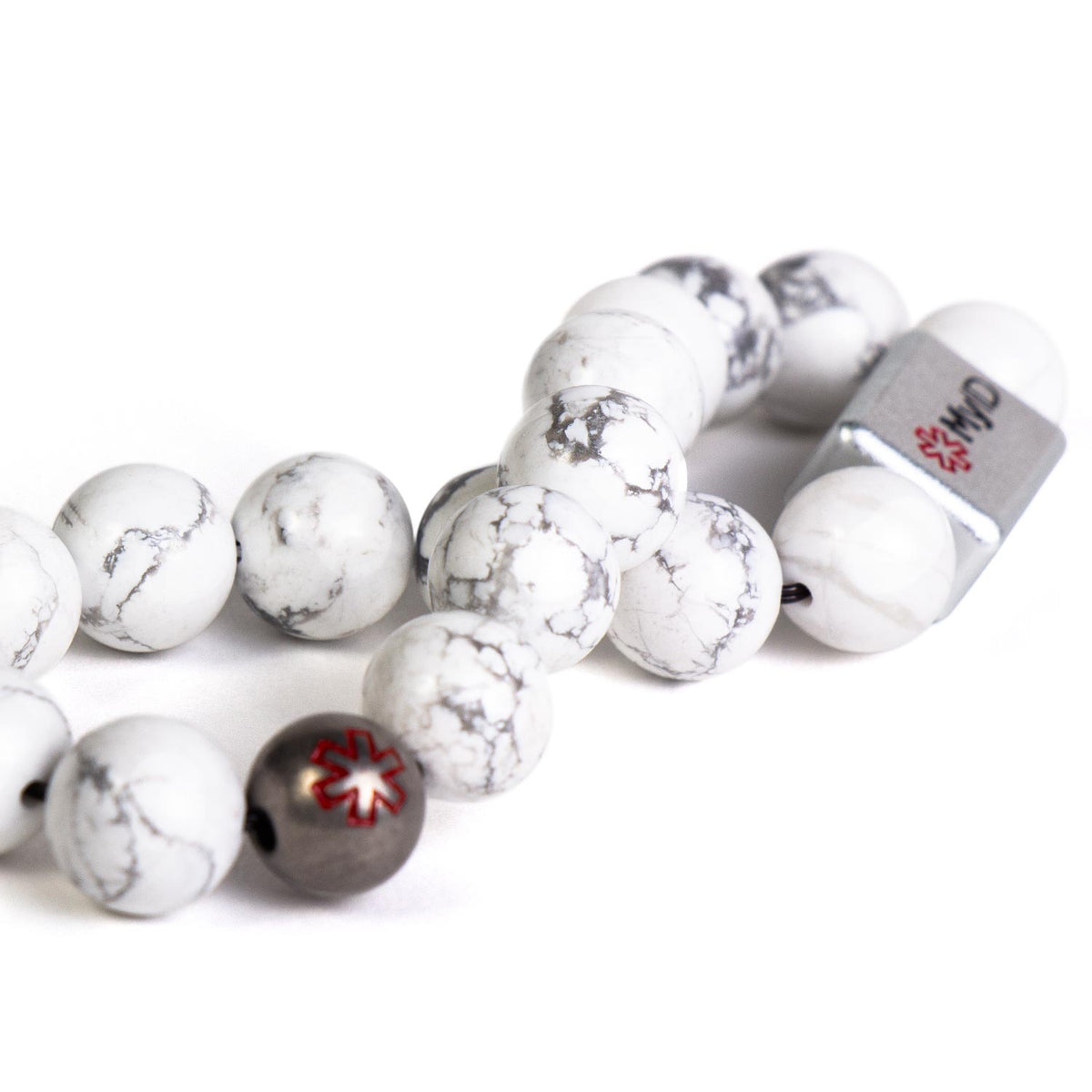 Howlite Medical ID Bracelet
