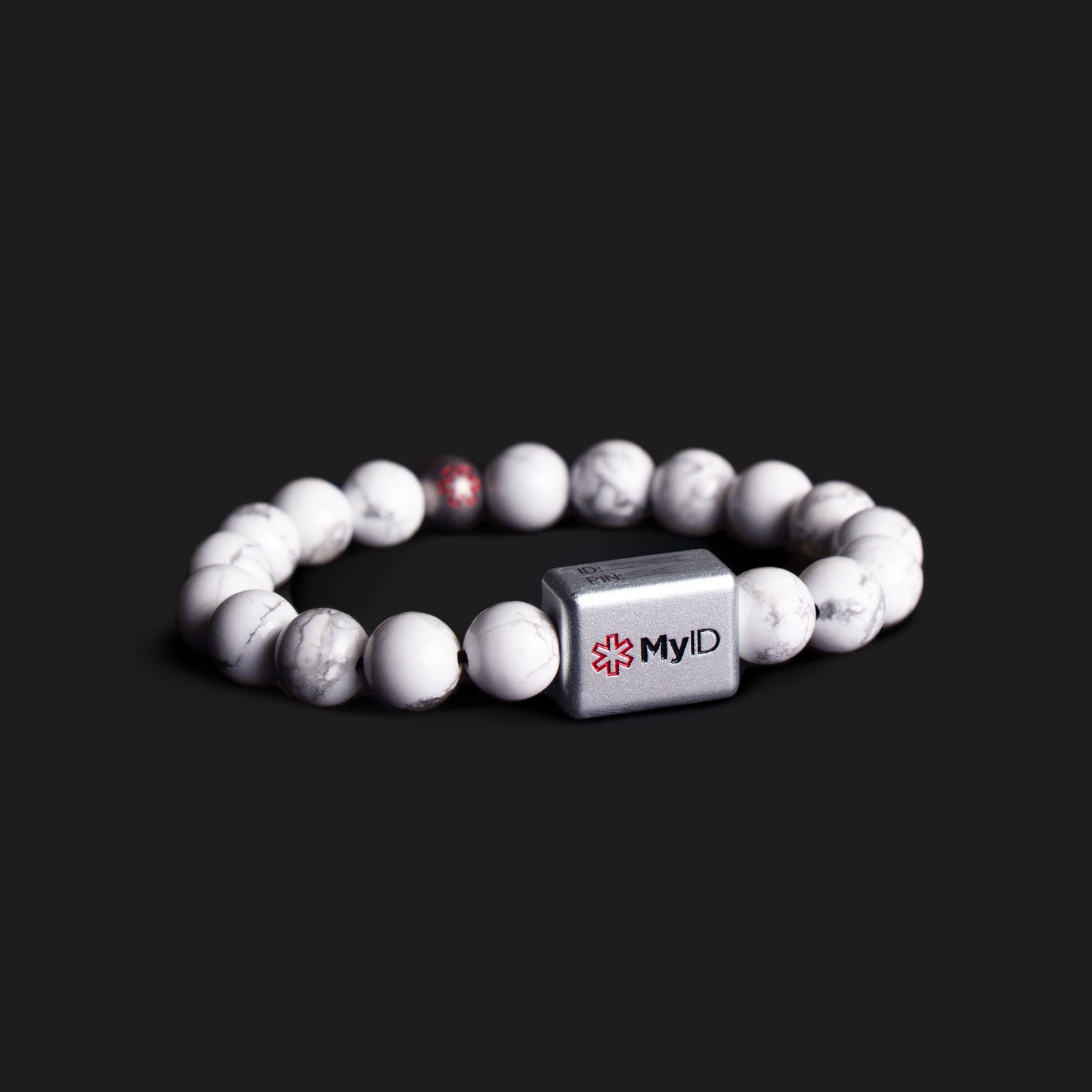 Howlite Medical ID Bracelet
