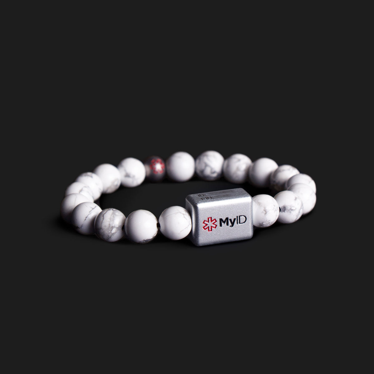 Howlite Medical ID Bracelet
