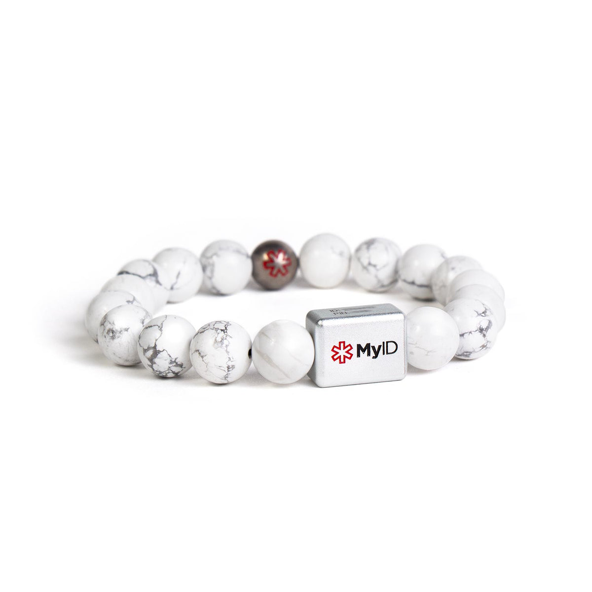 Howlite Medical ID Bracelet