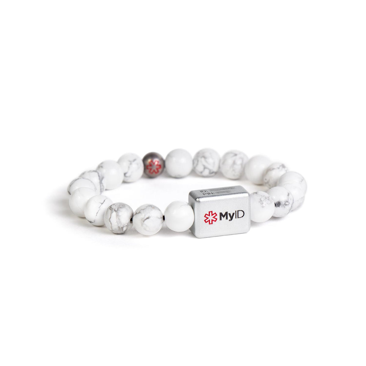 Howlite Medical ID Bracelet