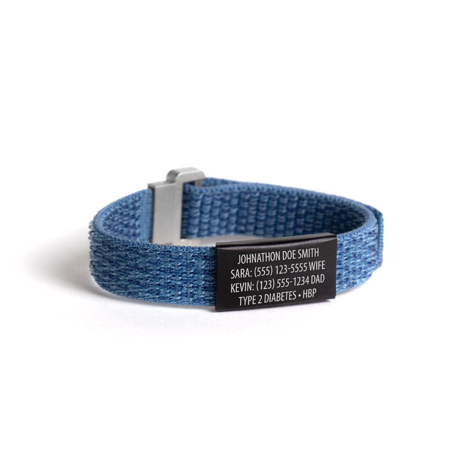 MyID Flex Nylon Medical ID Bracelet Blue