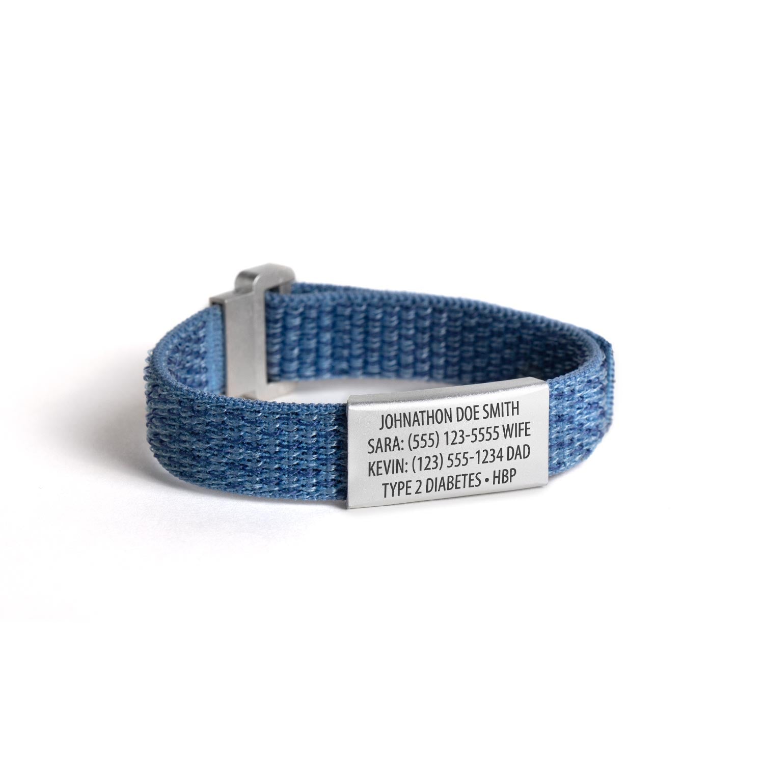 MyID Flex Nylon Medical ID Bracelet Blue