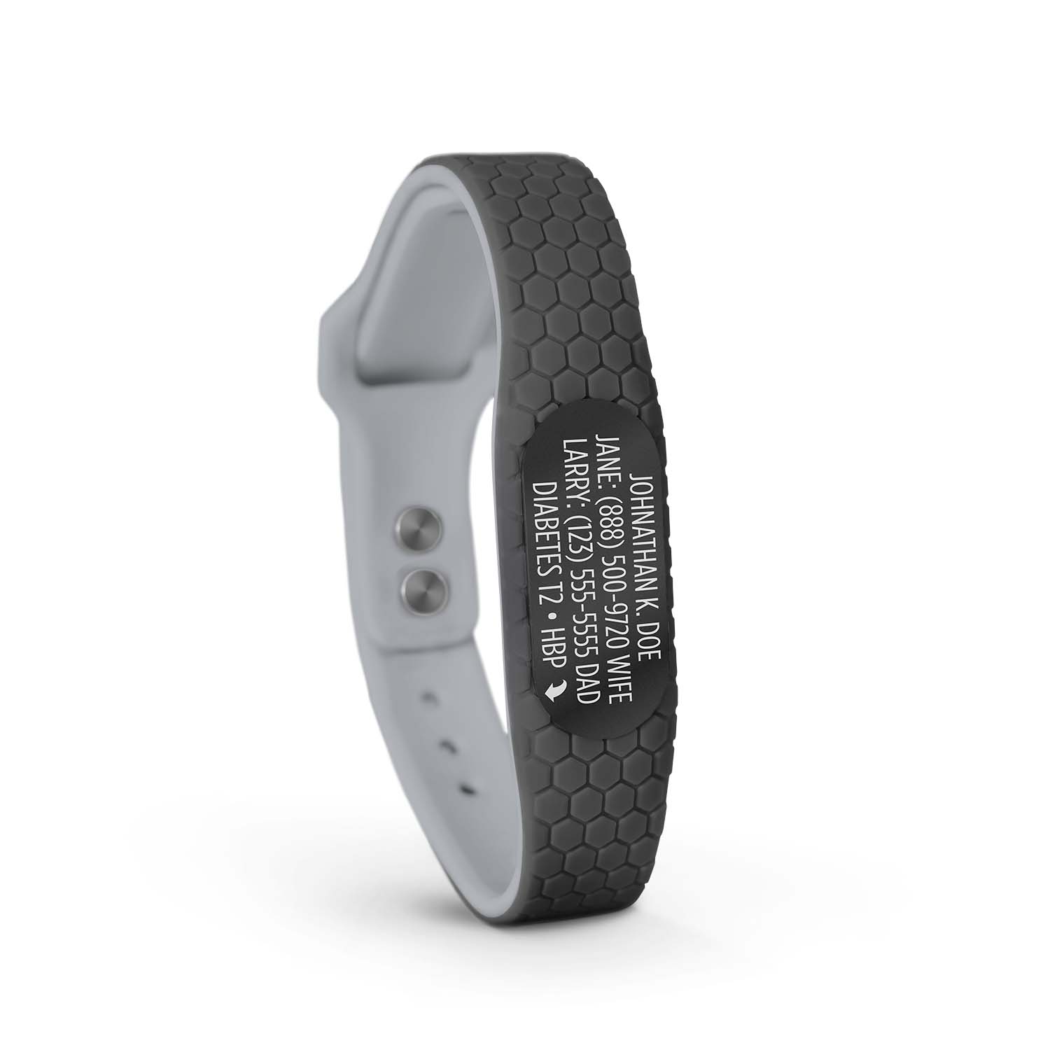 MyID Hive Medical ID Bracelet Gray