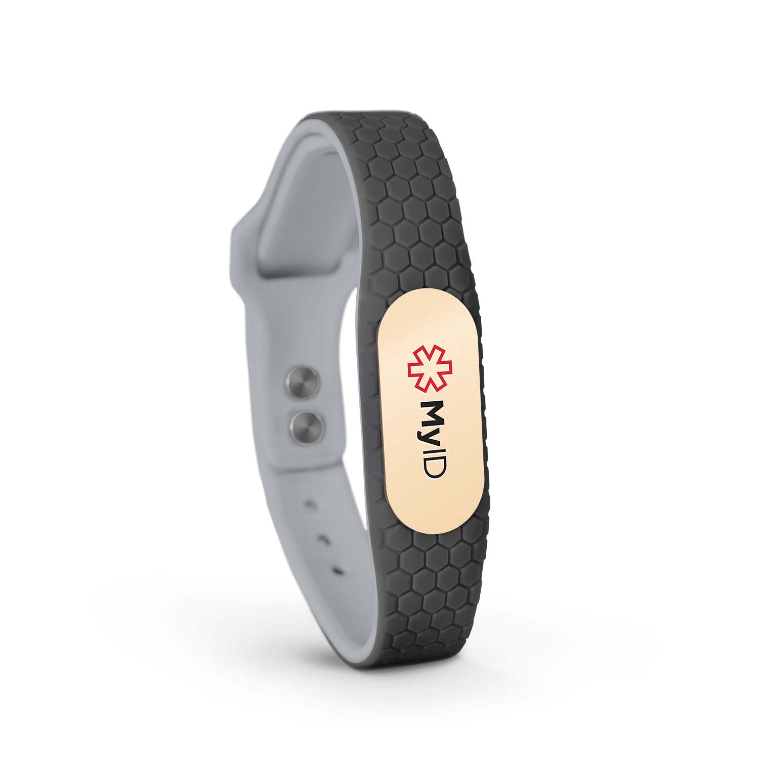 MyID Hive Medical ID Bracelet Gray
