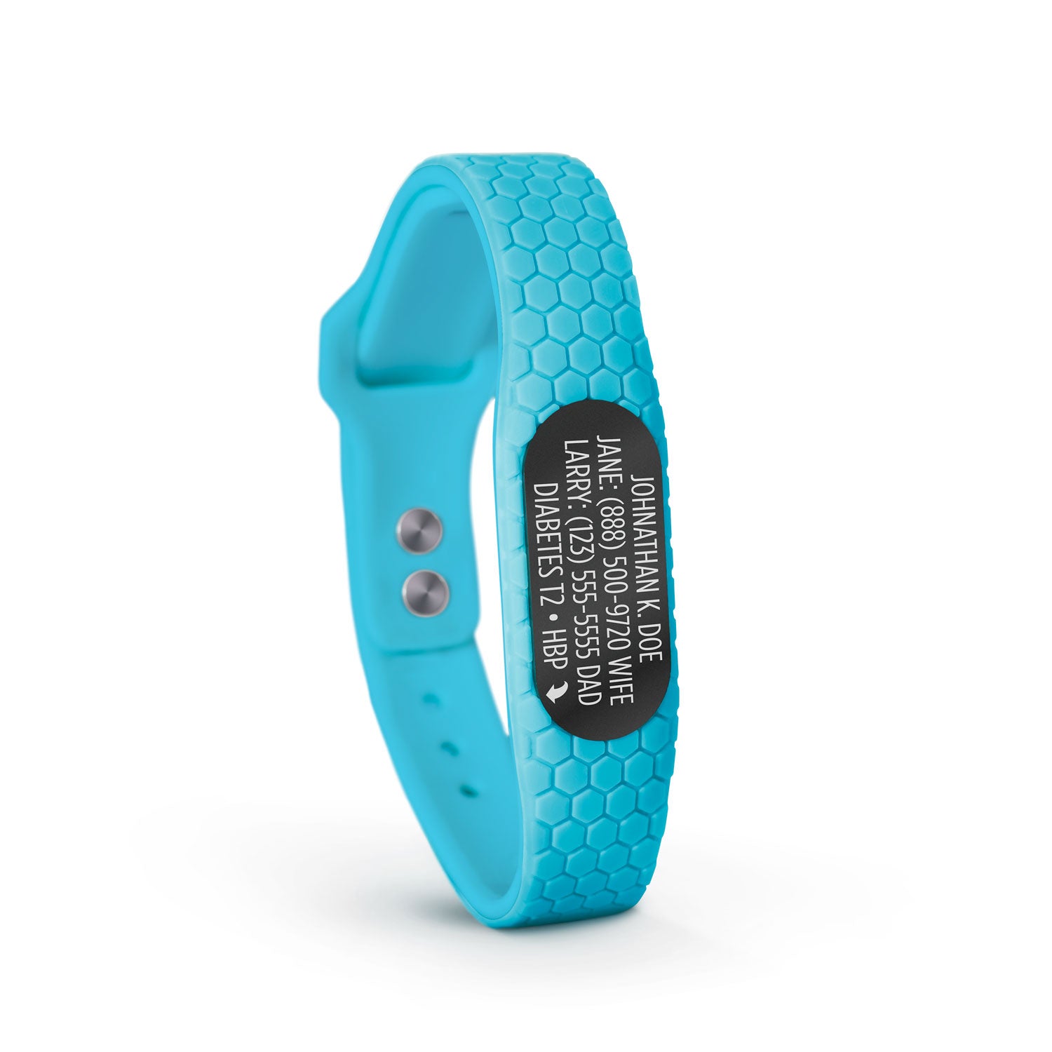 MyID Hive Medical ID Bracelet Neon Blue