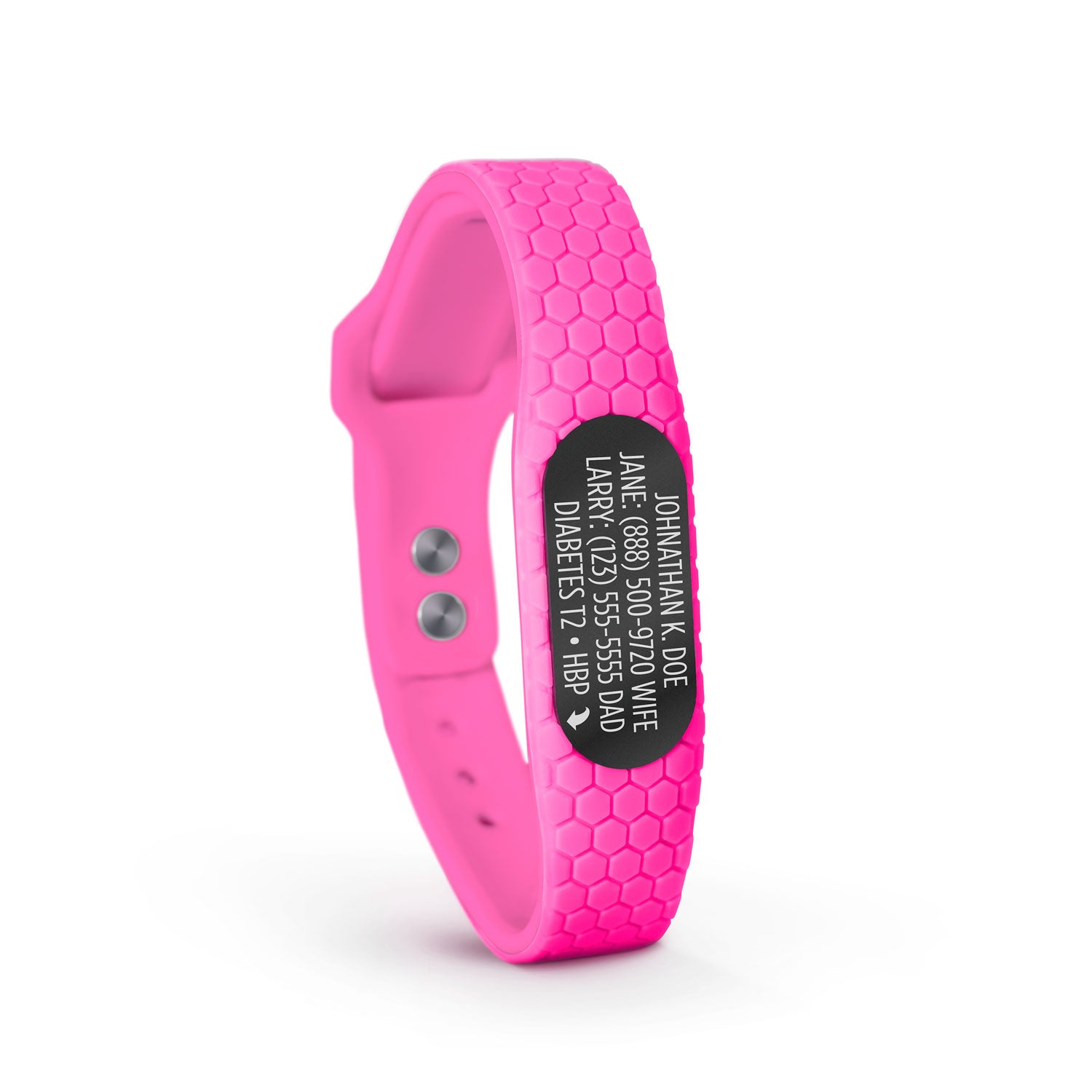 MyID Hive Medical ID Bracelet Neon Pink