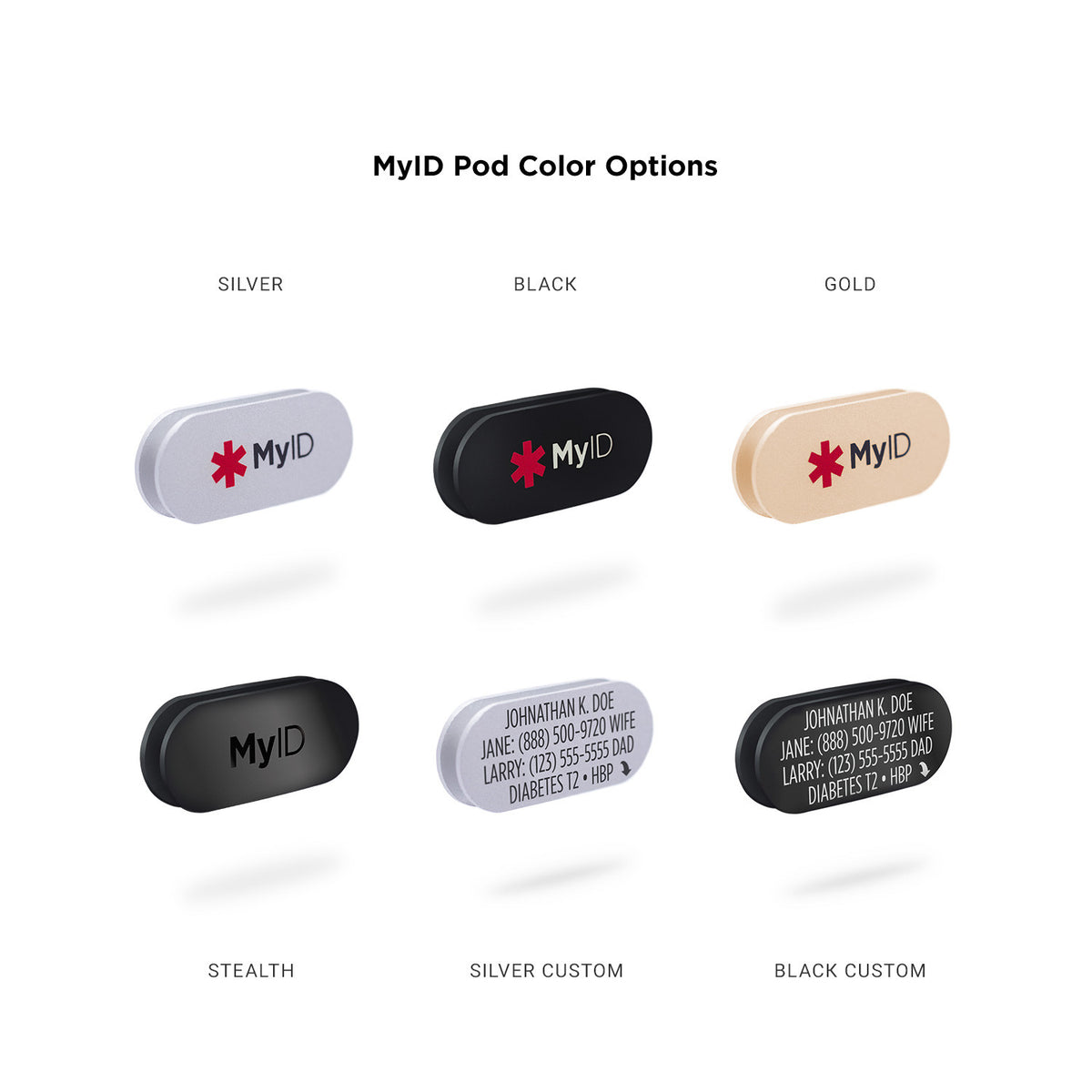 Leather Wristlet Medical ID Keychain Variety - MyID