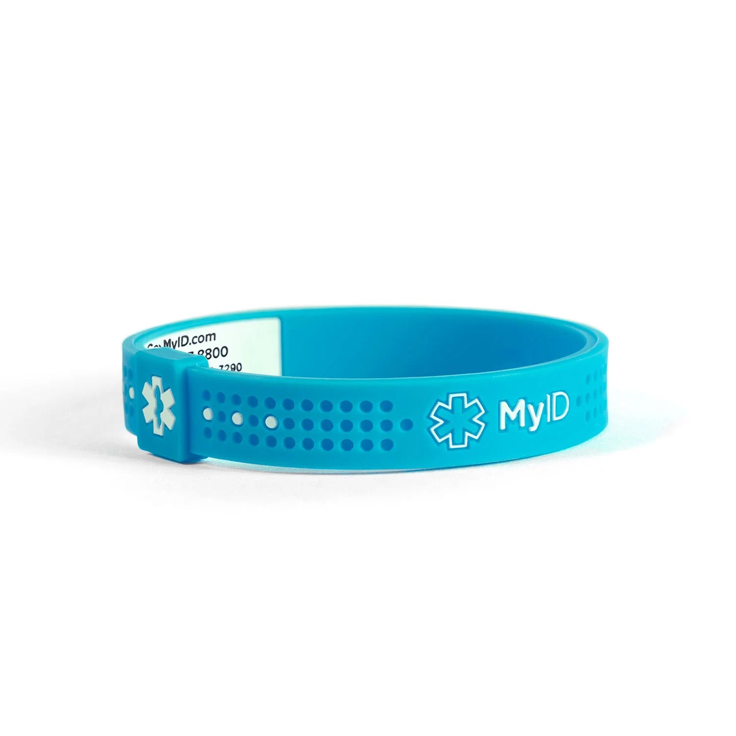 MyID Sport Medical ID Bracelet Neon Blue