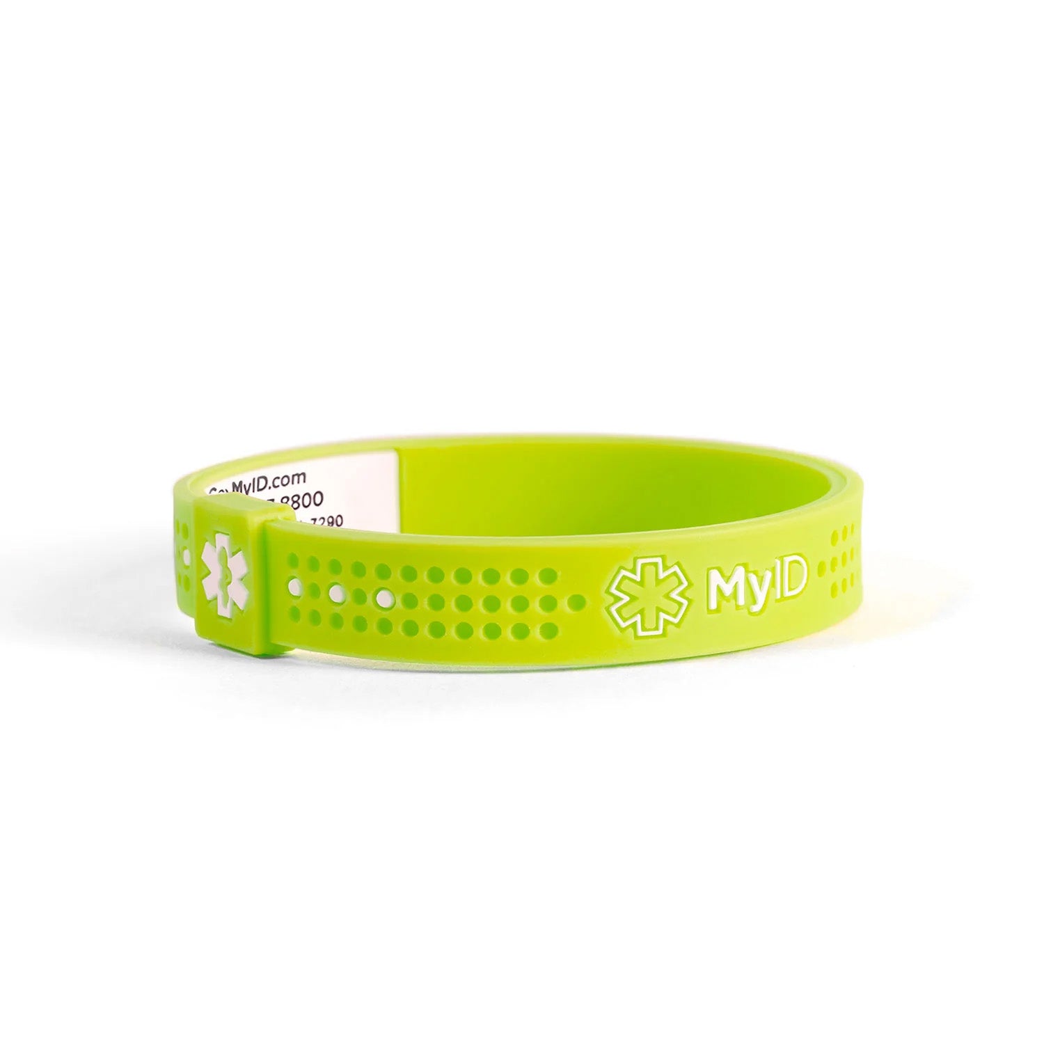 MyID Sport Medical ID Bracelet Neon Green