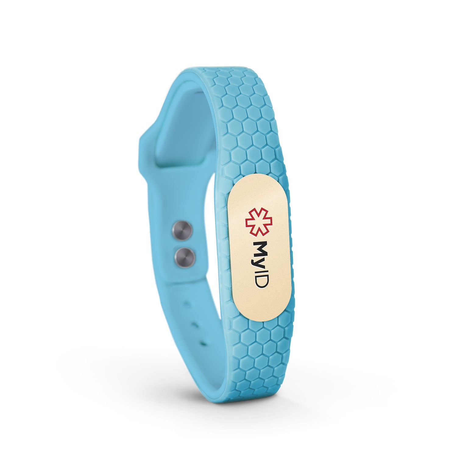 MyID Hive Medical ID Bracelet Neon Blue