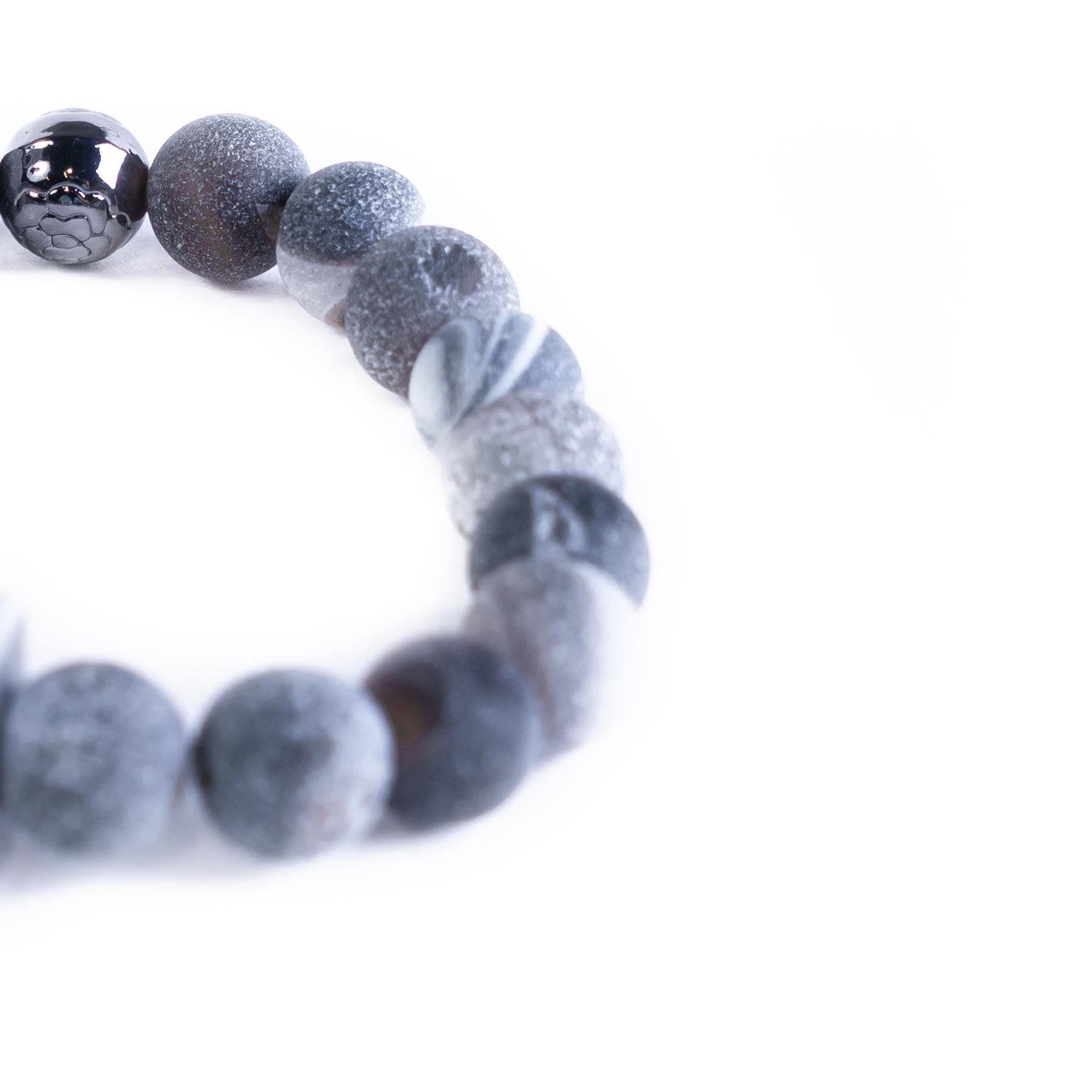 Natural Earth Geode Medical ID Bracelet
