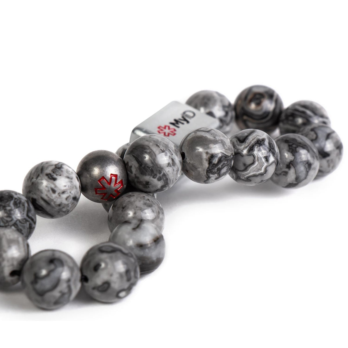 Silver Agate Medical ID Bracelet