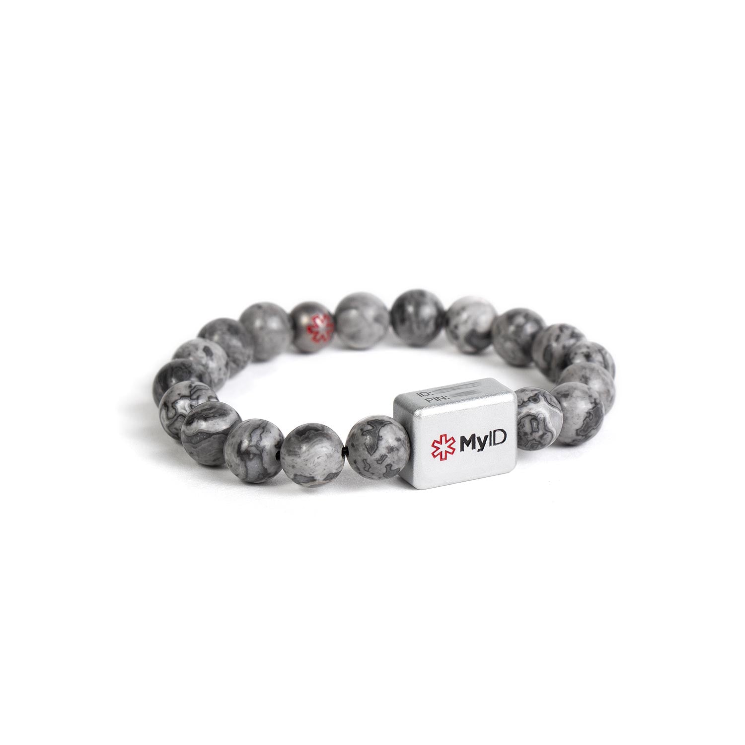 Silver Agate Medical ID Bracelet