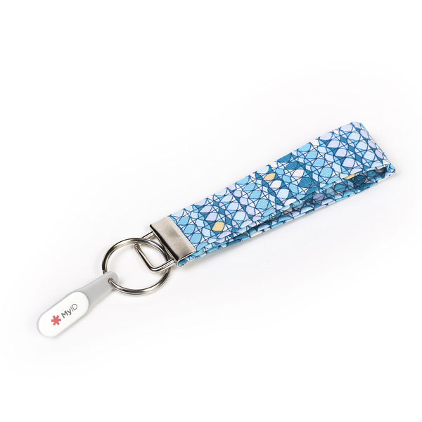 Fabric Wristlet Medical ID Keychain Variety - MyID Shop