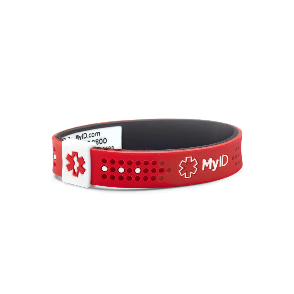 MyID Sport Medical ID Bracelet Red/Black